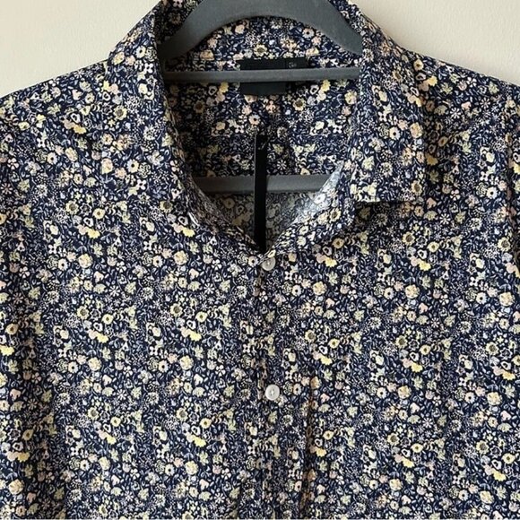 NWT ASOS Floral Print Men’s Button Down Collard Dress Shirt Size XL Long - Picture 4 of 8